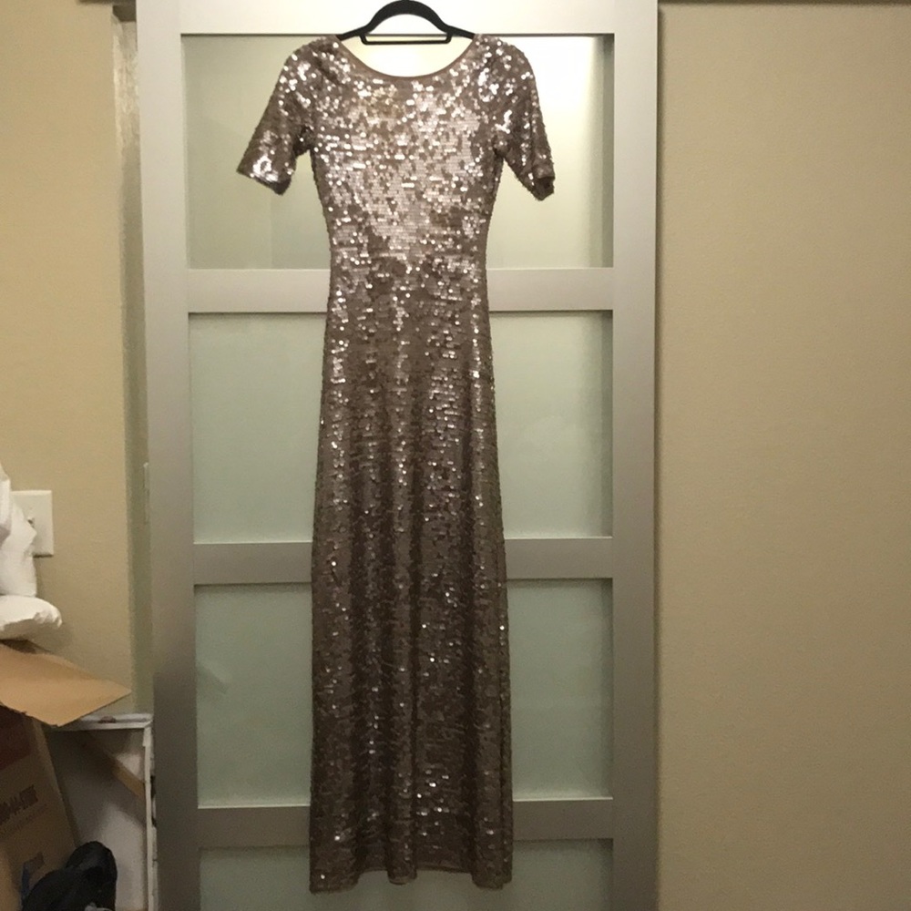 BCBG Maxazria Sequin Ennor Evening Gown - Picture 5 of 8